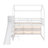 Twin Size House Loft Bed With Slide, Storage Shelves And Light, Bed Frame With Guardrail And Ladder, Climbing Ramp-2097751258
