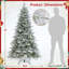 Pre-lit Snow Flocked Christmas Tree with Multicolored LED Lights of 9 Light Modes-1446798027