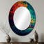 Persaya arc-en-ciel coloré Waves II - miroir mural décoratif, grand miroir moderne, art imprimé en métal-342361223-342361220
