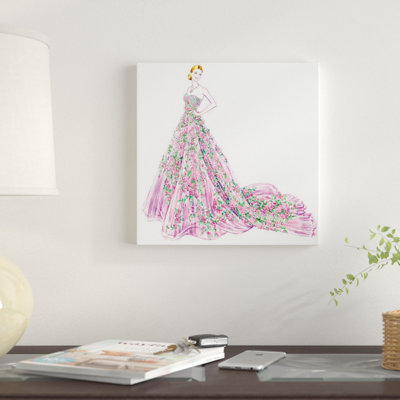 «Pink Floral», impression sur toile