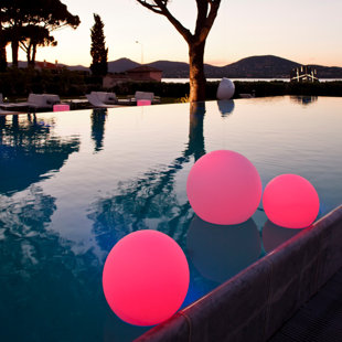 Ball 14" Battery Powered Integrated LED Color Changing Outdoor Floating Light