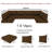 14pcs Outdoor Sectional Cushions Set, Only Cushions, 4" Thick Seat Back Cushion,  Patio Furniture Sofa Replacement Cushions For 6 Seat-588185740
