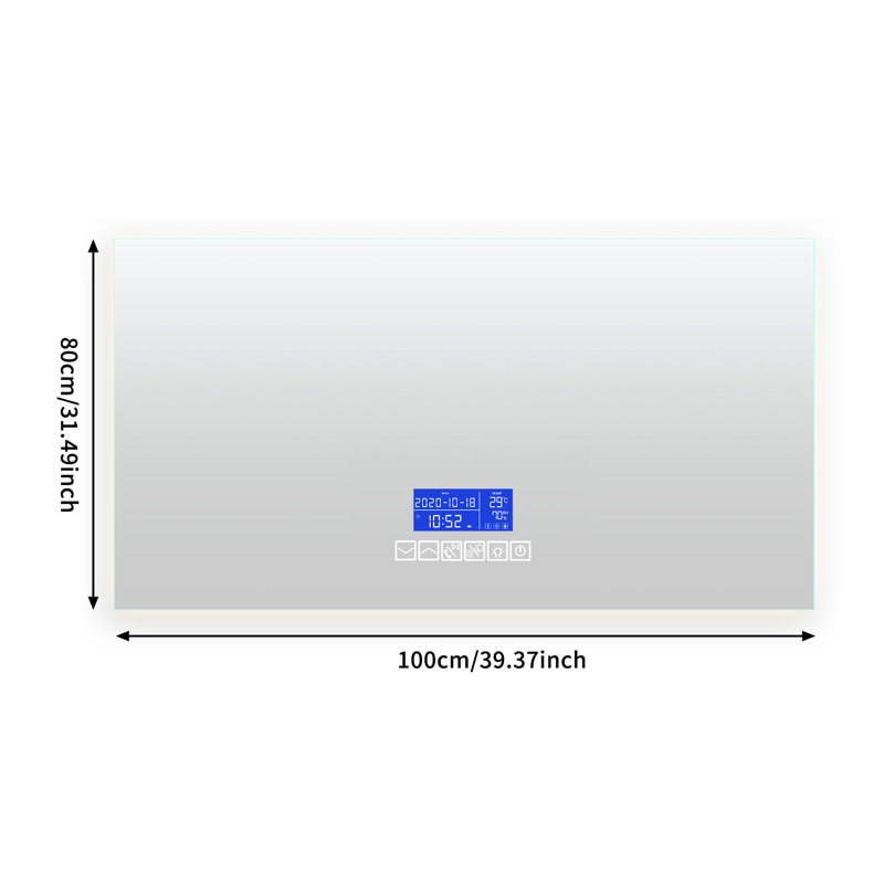 Backlit LED Bathroom Vanity Mirror Anti-Fog, 80 cm H x 100 cm W