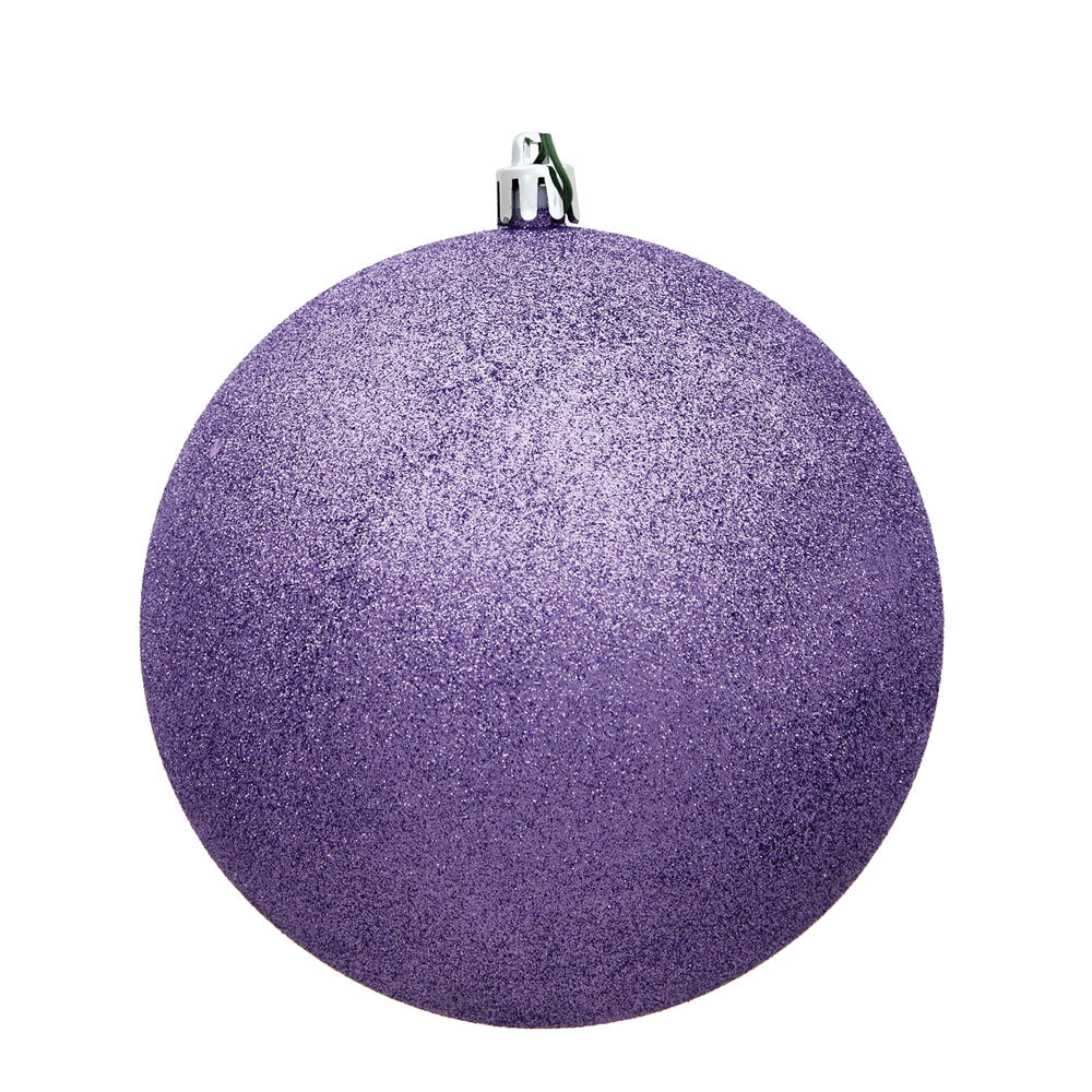 Holiday Décor Ball Ornament, 3" H x 3" W x 3" D, Lavender