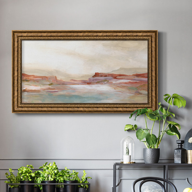 Twilight Desert Mirage - peinture sur toile à cadre unique, H 25 po x l 45 po x P 2,5 po