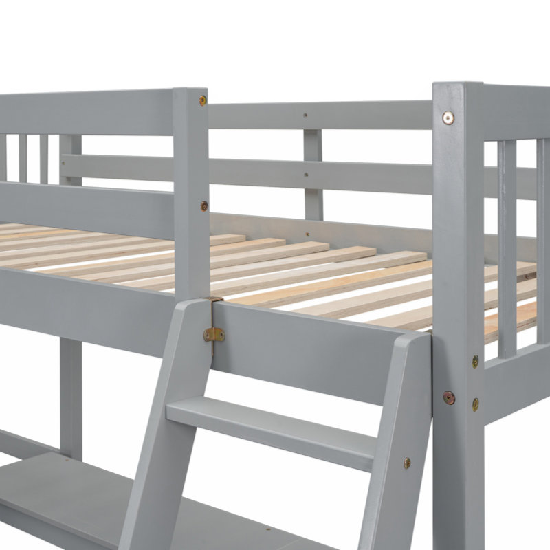 Lit plateforme Jatava, gris