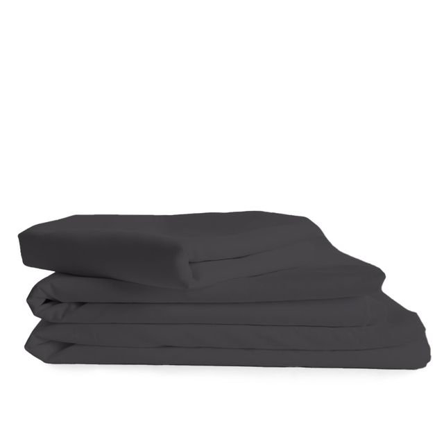 Ensemble de draps rafraîchissant et respirant Hotel Luxurious, Ensemble de draps pour lit double + 4 taies d'orei, Gris foncé