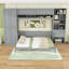 Lit escamotable 2 tiroirs en bois avec tablettes et garde-robe intégré-224813340-224813337