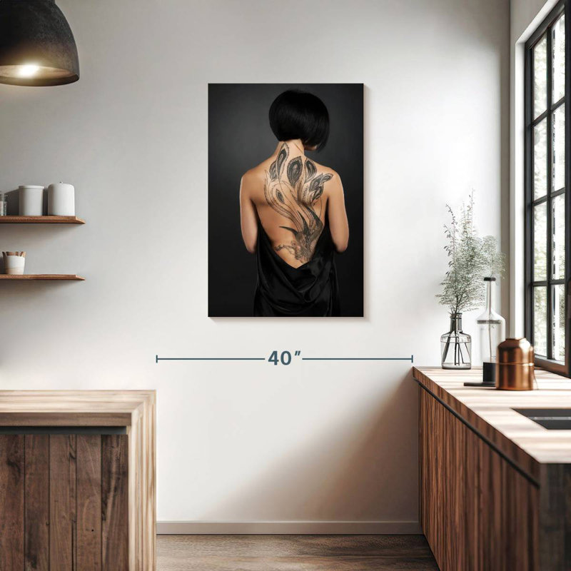 Senne Tattoo Down Her Back, 36" H x 24" W