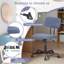 Chaise de travail sans accoudoirs en laine d'agneau 23 po pivotante réglable avec dossier capitonné-554103502-554103489