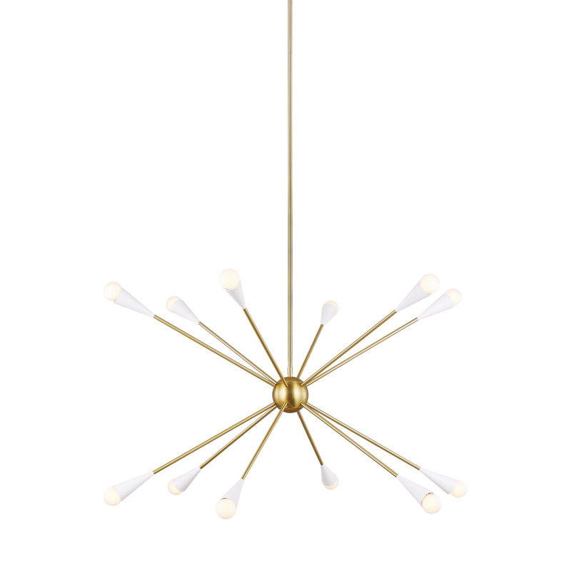 Lustre sphérique spoutnik 10 lumières Addley, Bronze brillant, 10 Lights