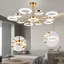 Lustre moderne 37,8 po à DEL en cuivre, 10 anneaux-1508098343
