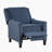 Littzy 30" Modern & Contemporary Push Back Textured Fabric Reclining Chair with Nailhead Trim & Exposed Wood Feet-1003302136