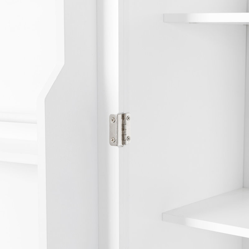 Solution de rangement pour salle de bain: Armoire haute blanche avec tiroir pour des arrangements polyvalents