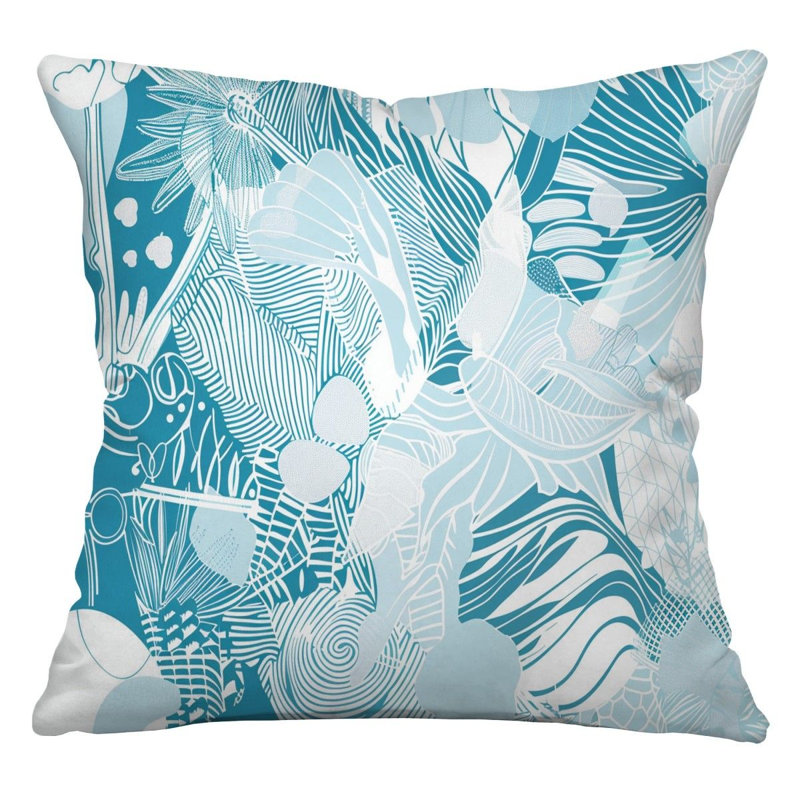 Coussin décoratif réversible en mélange de coton, H 16 po x l 16 po