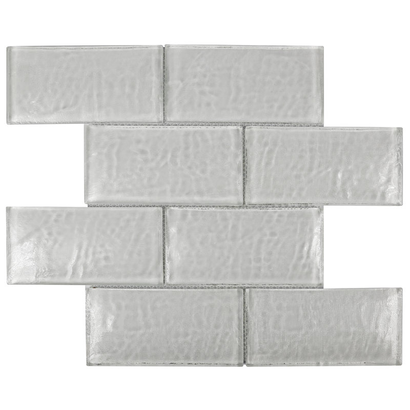 Peckover 12" x 12" Glass Subway Wall
