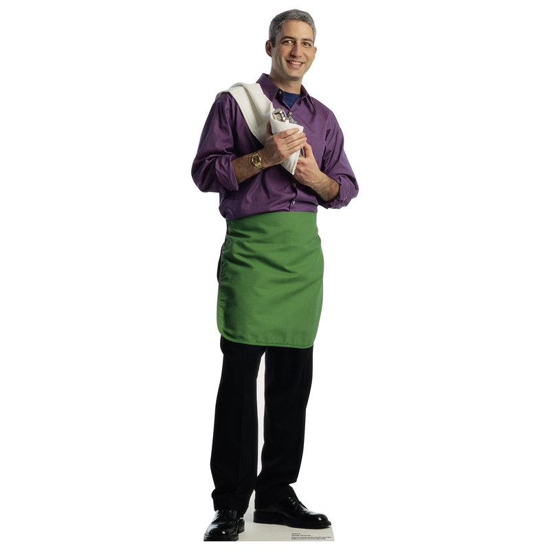 Support à découper en carton bartender’s in green tablier
