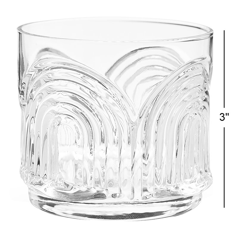 Deco Beau Crystal Lowball Tumblers Viski