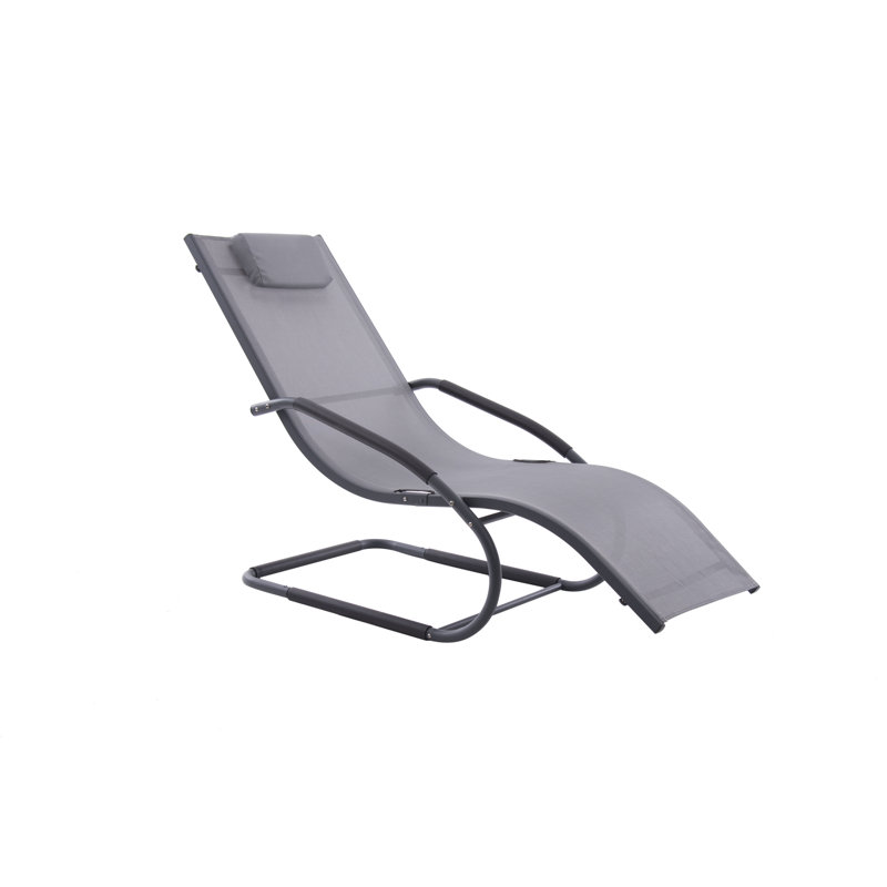Allete 168cm Long Single Chaise with Cushions, Grey
