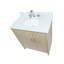 Meuble-lavabo simple 31 po avec comptoir en quartz blanc