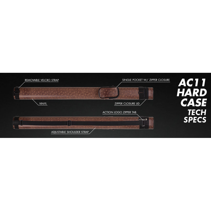 1/1 Hard Pool Cue Case, Brown