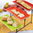 Latitude Run® Crenshaw Hand Painted Stoneware 3-Tier Serving Set With Metal Rack In Multicolor