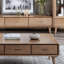 Ensemble de meuble télé et table basse en bois de frêne
