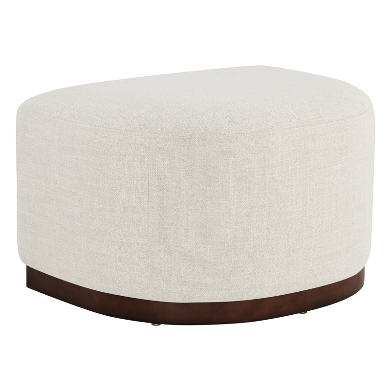 Fauteuil demi-tonneau pivotant avec repose-pieds Bennett, Beige