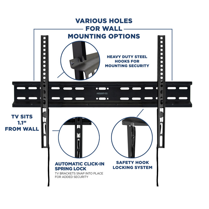 Heavy Duty Fixed TV Wall Mount Bracket for 37"-70" Screens