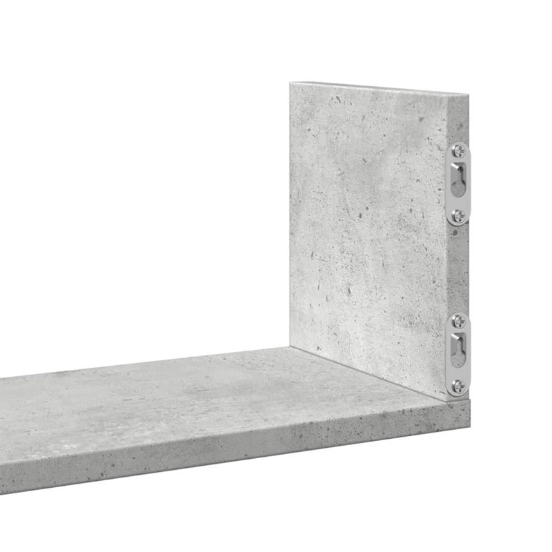 Riziero Floating Shelf, Concrete Grey, 18cm H x 58cm W x 18cm