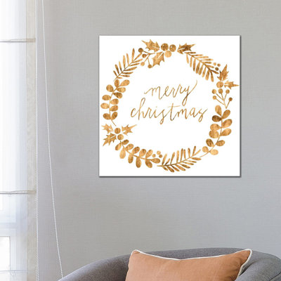 «Golden Christmas III» par Grace Popp - reproduction d'art textuel