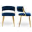 Christal 2 Piece Tufted Velvet Curved Weaved Back with Metal Legs Side Dining Chair Set-1350105840