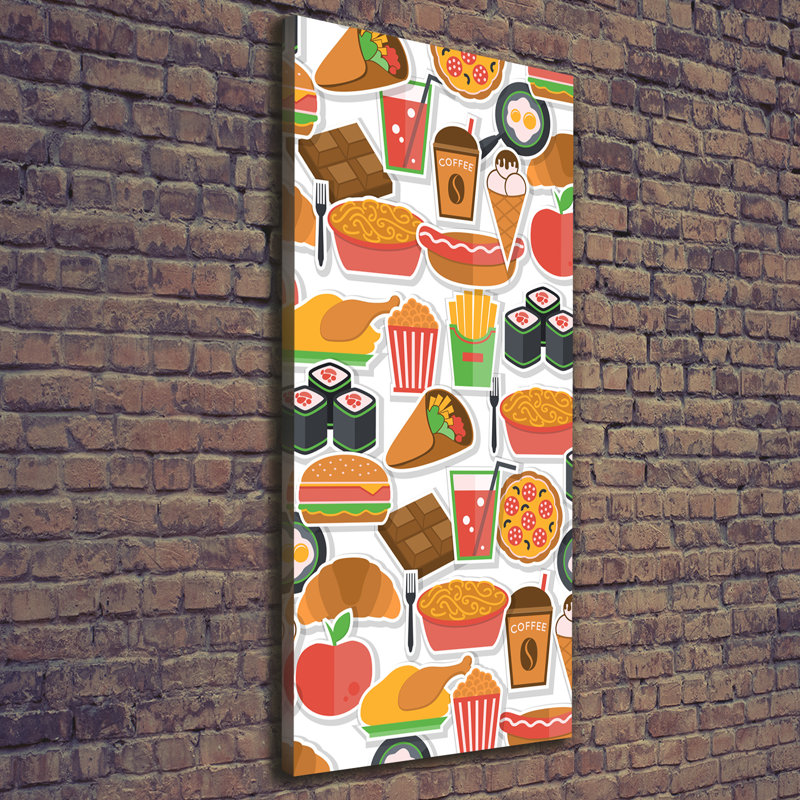 Eating Fast Food - Wrapped Canvas Print