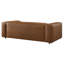 Auren Upholstered Vegan Leather Sofa In Coffee-107144051