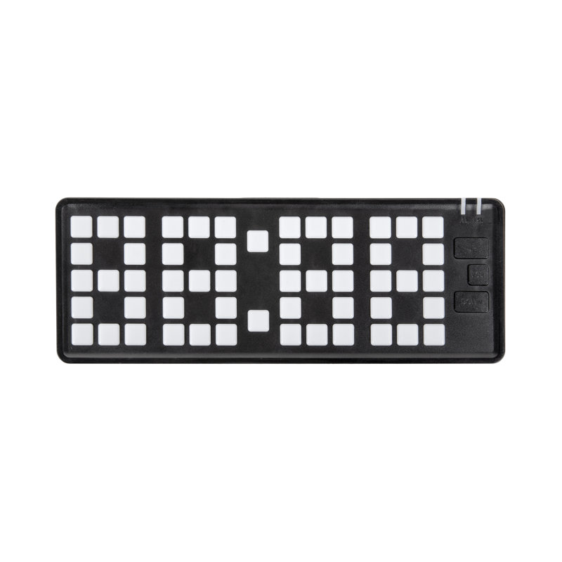 ABS Electric Alarm Tabletop Clock, Black