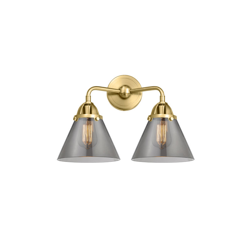Shauna 2 - Light Vanity Light, Incandescent, Plated Smoke, Satin Gold