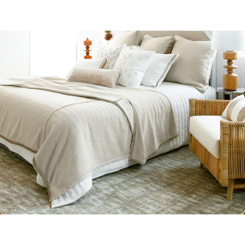 Chunky Coverlet, Queen Coverlet, Biscotti