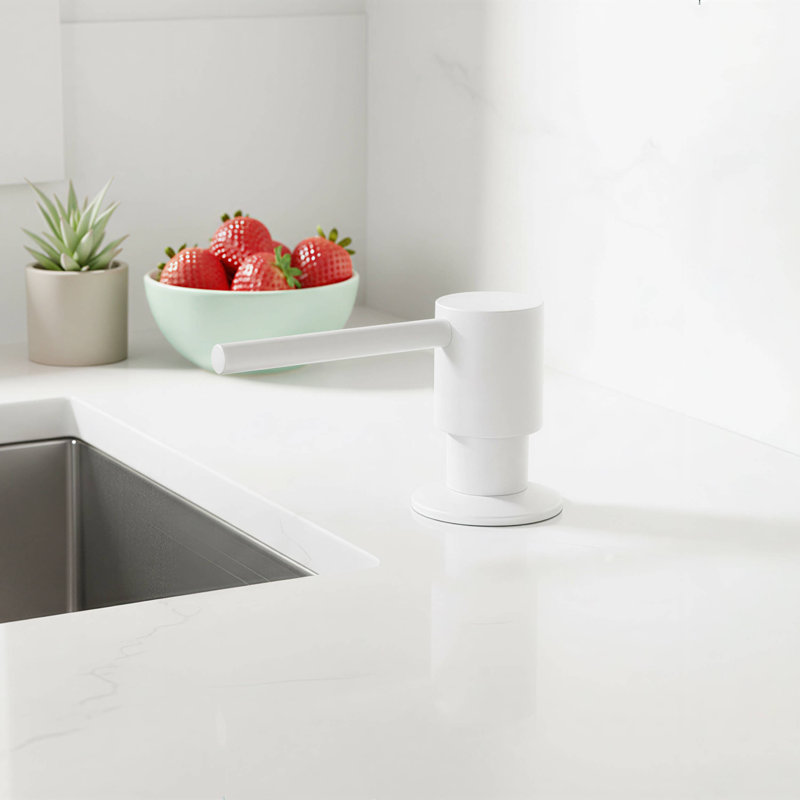 Distributeur de savon de cuisine, Blanc mat