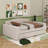 Full Upholstered Daybed With Trundle, Storage Armrests And Latest Integrated Bluetooth Audio System-938254960