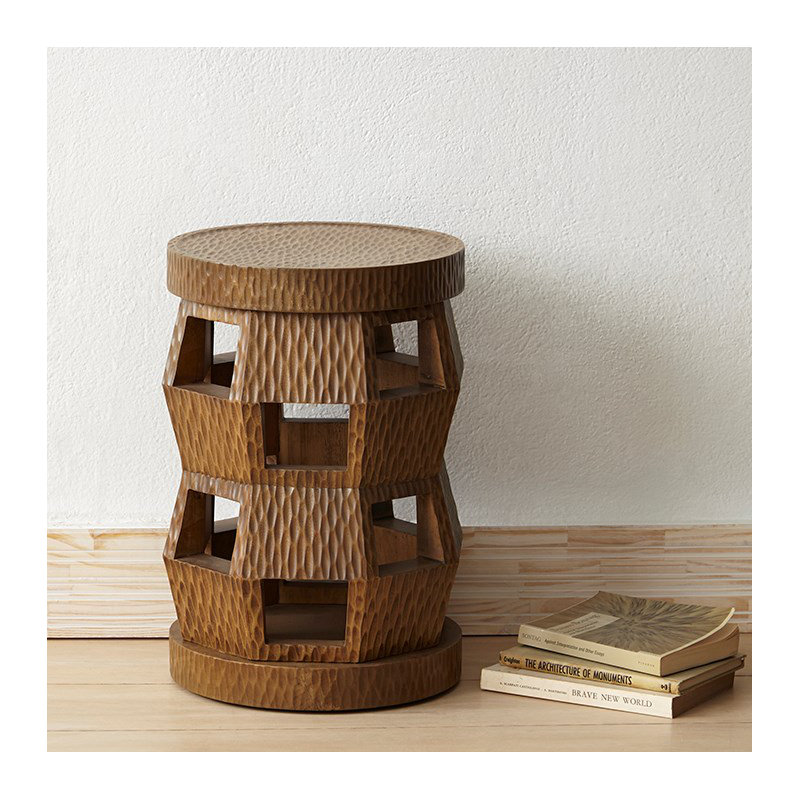 Zanzibar Solid Wood End Table, Driftwood