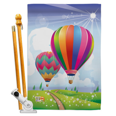 Double Sided 40.00'' H x 28.00'' W Polyester Flag Set