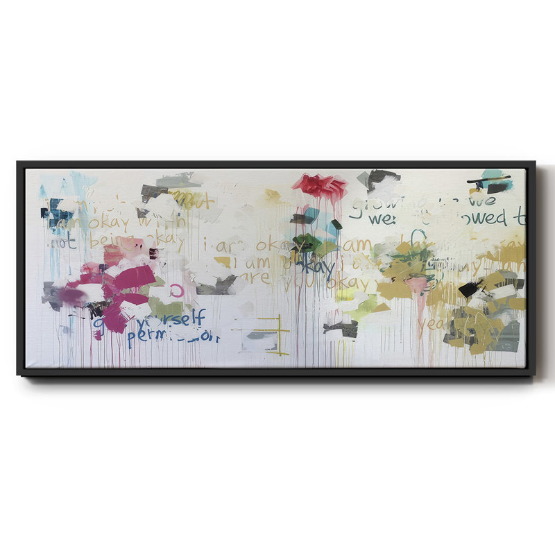 I'm Okay V- Framed Canvas