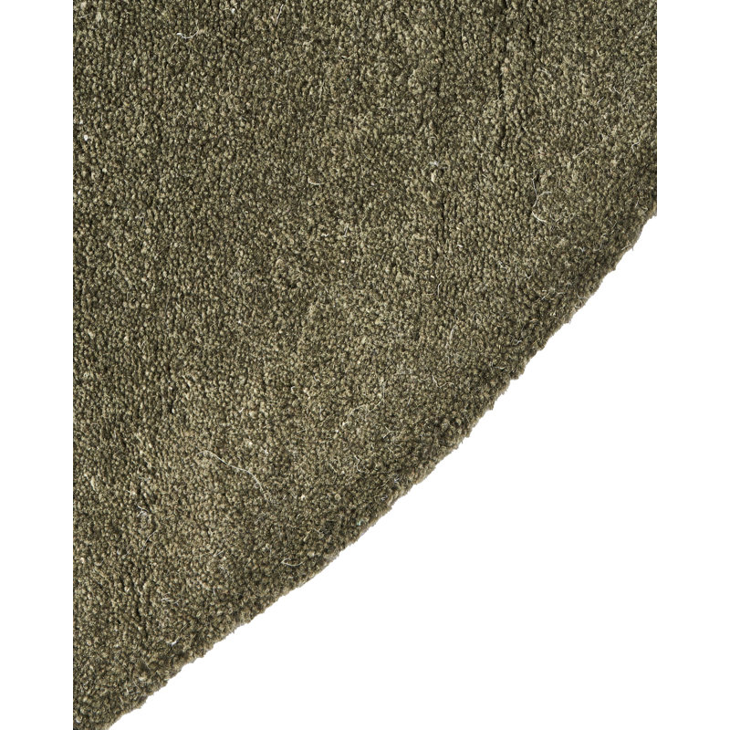 Round 140 cm x 140 cm Wool Hand Tufted Area Rug, Green