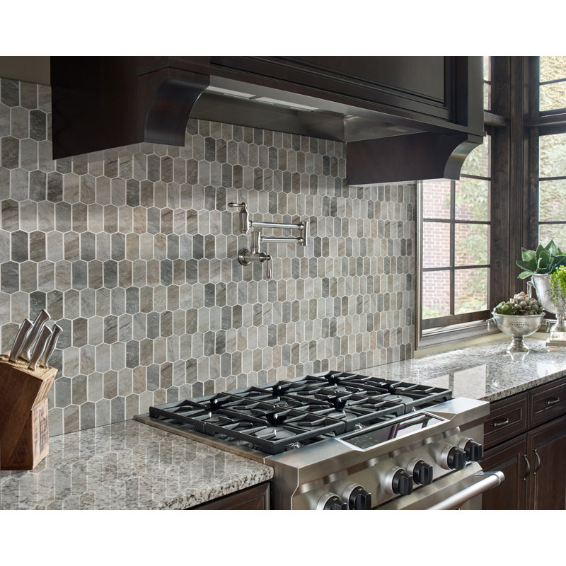 Montessa Spire 10 in. x 14 in. Glossy Glass Mosaic Floor and Wall Tile, Sora