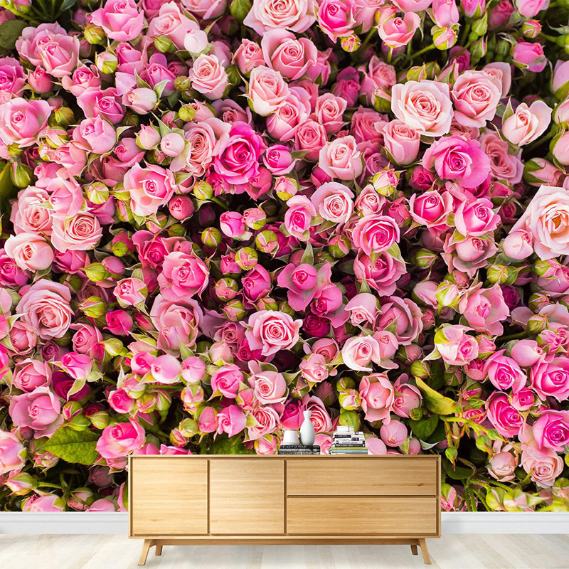 Élégante fleur rose M11, L 66 po x l 96 po