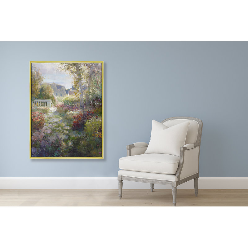 Garden Stairway To Morning Print, Gold, 42" H x 32" W