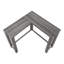 Table console d'angle en bois gris de 91 cm (36 po)-616137810-616137833-616137834