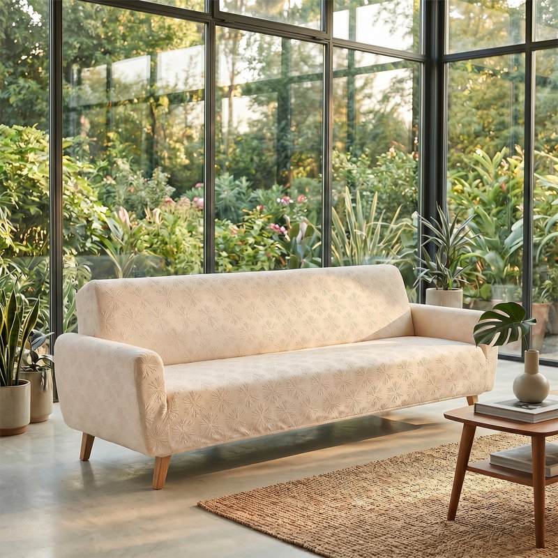 Sofa Slipcover, 1 cm H x 300 cm W, Beige