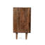 Solid Mango Wood Sideboard Cabinet – Dark Brown Wooden Storage Cabinet With Fluted Doors – No Veneer Rustic Sideboard Buffet Unit For Living Room, Dining Room & Hallway
