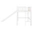 Lit mezzanine bas blanc simple avec glissade - Très grand bonheur Polyvalence pour les chambres en bois de pin, espace vertical, amovible et polyvalent-748281876-748281882